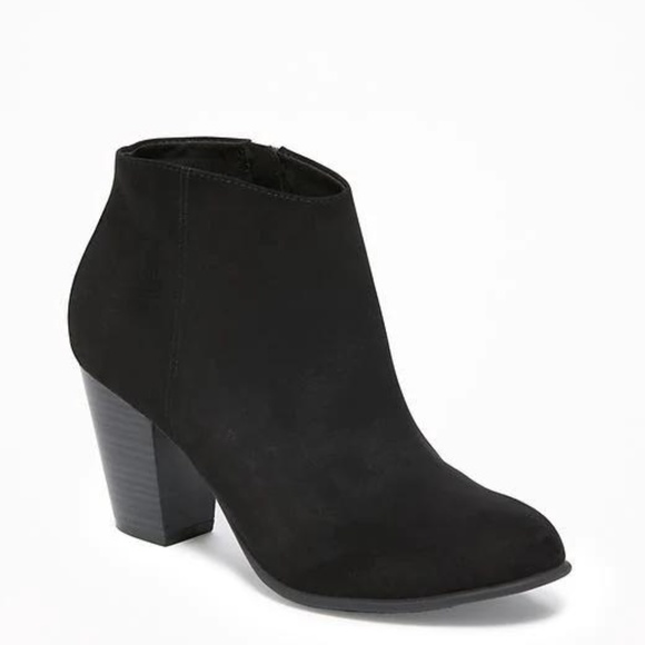 Old Navy Shoes - Old Navy Sueded Block-Heel Booties for Women